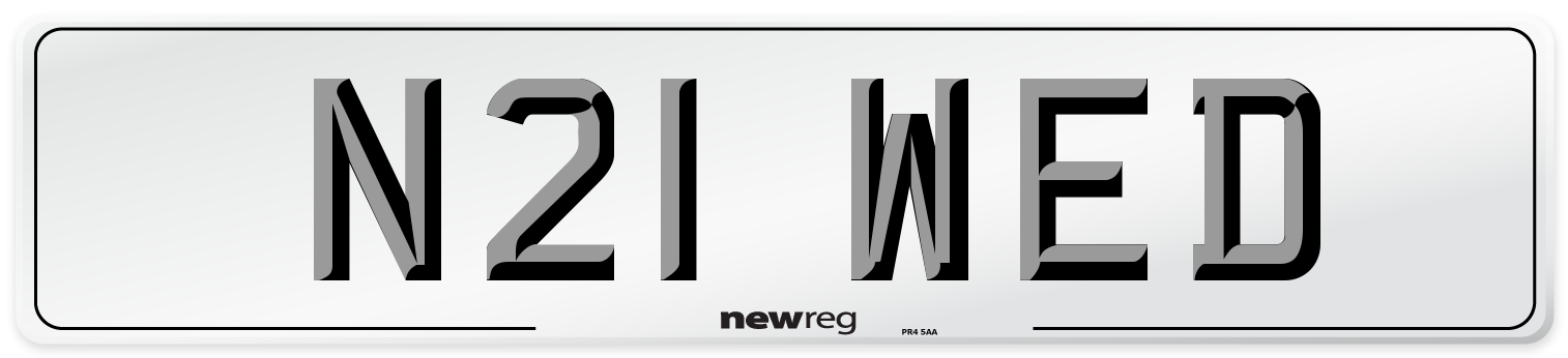 N21 WED Number Plate from New Reg